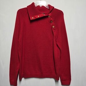 Lauren Ralph Lauren Women's XL Red Knit Sweater